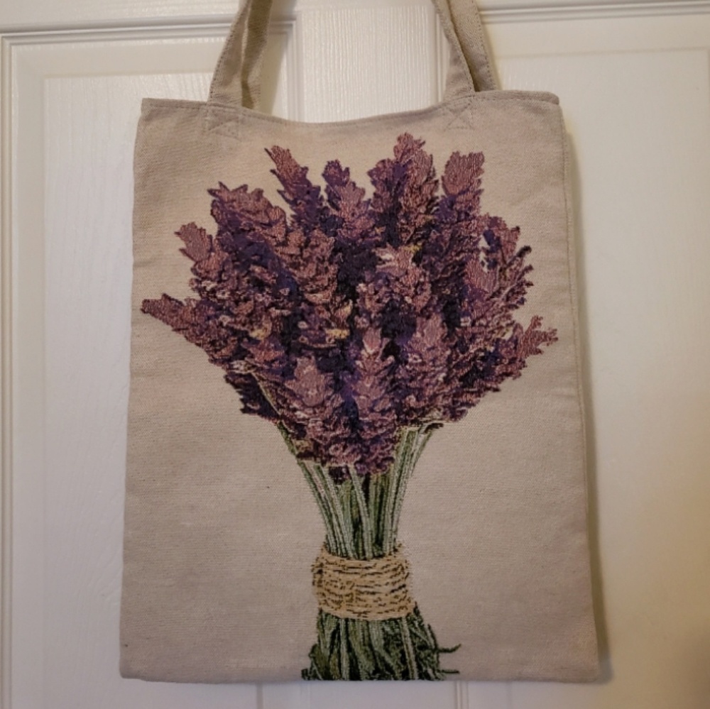 Lavendar Canvas Tote Rolande Dudreuilh France